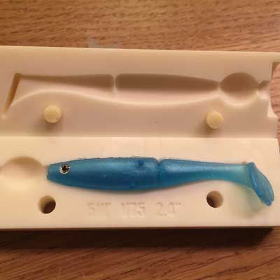goby simpa liten shad 2,5 "örjansfiske piteå dubbel gjutform injektionsavgjutning jigg